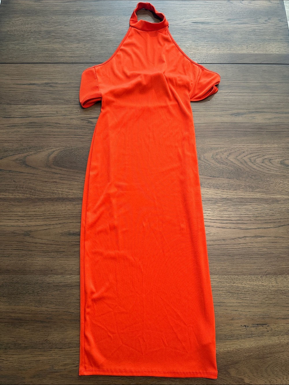 Heart & Hips Vibrant Orange Halter Maxi Dress